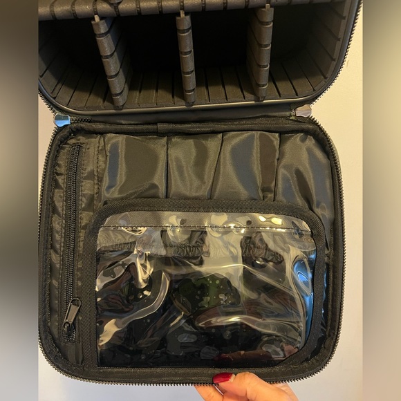 LACATTURA Travel Makeup bag, Leather Makeup Train Case - NWOT - Picture 11 of 13